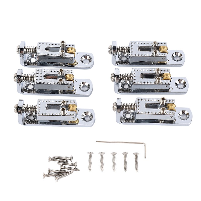 Electric Guitar Split Bridge Saddle Roller Ball String Plate Metal