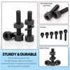 Glarks 330pcs M3 Black Nylon Hexagon Socket Screw, 4/5/6/8/10/12 mm
