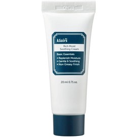 DearKlairs Rich Moist Soothing Cream 20ml, For Sensitive Skin, Hypoallergenic, Centella Asiatica, Ceremide, Moisturizer, full hydration, Protective layer with Beta Glucan, Non-sticky texture, K-beauty