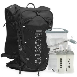 INOXTO Hydration Pack Backpack ，Water Backpack with 2L Leakproof Water Bladder, Running Hydration Vest for Man, Daypack for Cycling Motocross Climbing Trail Running (Black)