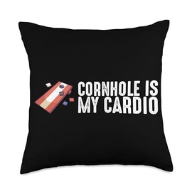 Cornhole Bean Bags And Cornhole Boards Designs Cardio Bags Corn Hole Board Cornhole Throw Pillow, 18x18, Multicolor