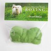 Merino Wool Roving, Premium Combed Top, Color Kiwi Green, 21.5