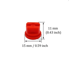 10Pcs Spray Nozzle Tips Set, 110 Degree lat Fan Shaped Plastic Nozzle,0.4mm Pore, for the Replacement Boom Pump Sprayer Knapsack, Agricultural Greenhouse Sprayer Tank Garden Weeding (Red,0.4mm)