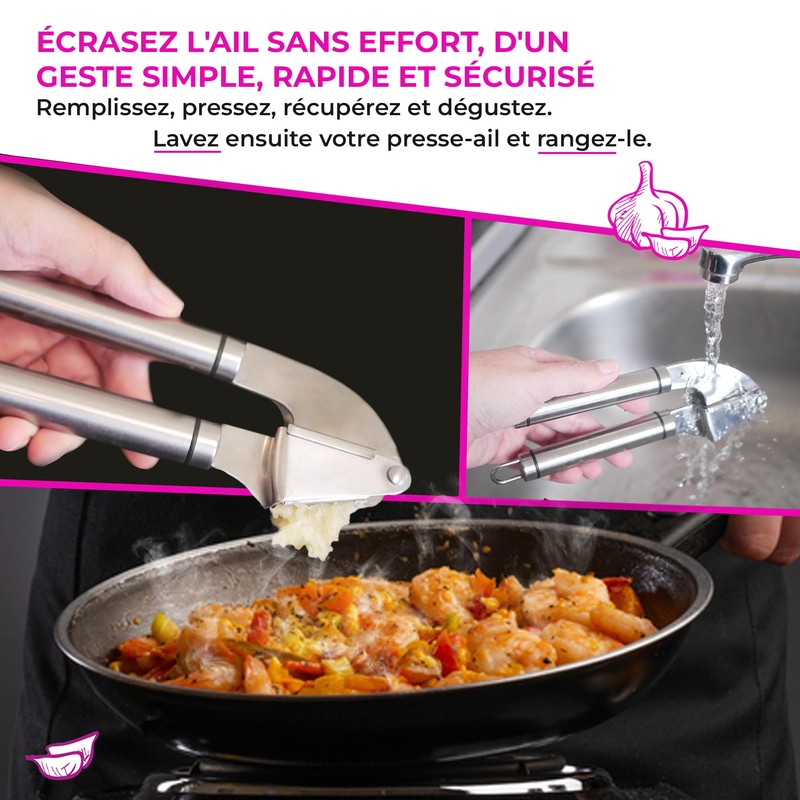 Stainless Steel Manual Garlic Press - The perfect professional gadget