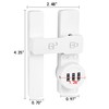 INIRET White 180 Degree Barn Door Lock,Mechanical Password Lock,Flip Latch