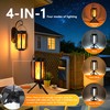 Toodour Solar & Battery Powered Lantern Outdoor Lights, 2 Pack