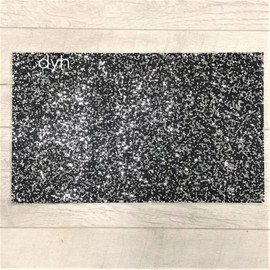 Set of 4 Sparkling Crushed Diamond Table Mat Set, Home Decor Placemats with Crystallized Diamantes Dining Table Decor (BLACK SILVER)
