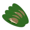 Hedgehog on Green Double-Sided Oval Nail File Emery Board Set