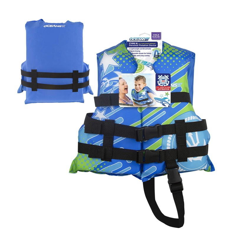 Oceans7 US Coast Guard-Approved, Type III – Kids Life Jacket