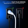 Maximm Cable 3 Ft 360° Rotating Flat Plug Extension Cord/Wire,