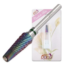 PANA Nail Carbide 5 in 1 Bit - Uses with two-way rotation for both left and right hands Quickly removes acrylic or hard gel 3 32 Inch Shank Manicure Art Drill Machine with Fine F Thread, Pro UpgradeRainbow, 1 Piece / PANA 네일 카바이드 5 in 1 비트 - 왼손과 오른손 모두 양방향 회전 사용 아크릴 또는 하드 젤 빠르게 제거 3 32인치 생크 매니큐어 아트 드릴 머신(파인 F 실, 프로 업그레이드레인보우, 1개