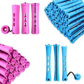 80 Stück Dauerwellen Wickler Dauerwellen Set Komplett, Lockenwickler Kurze Haare Hair Rollers with Clips Für Natürliche Haare Lange Kurze Haare Styling Tool