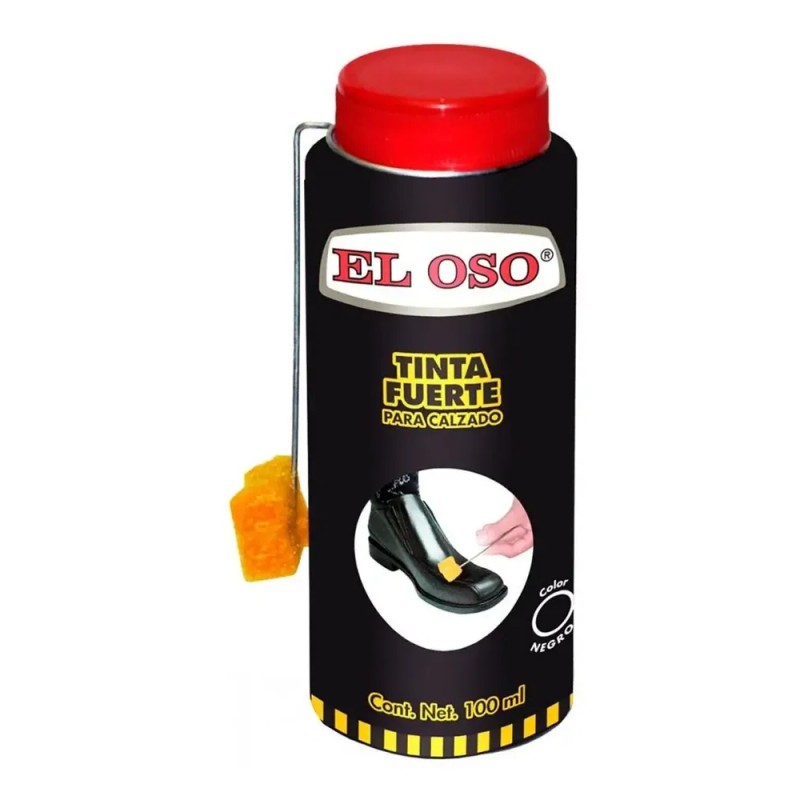 Tinta Fuerte para Calzado El Oso Color Negro 100ml