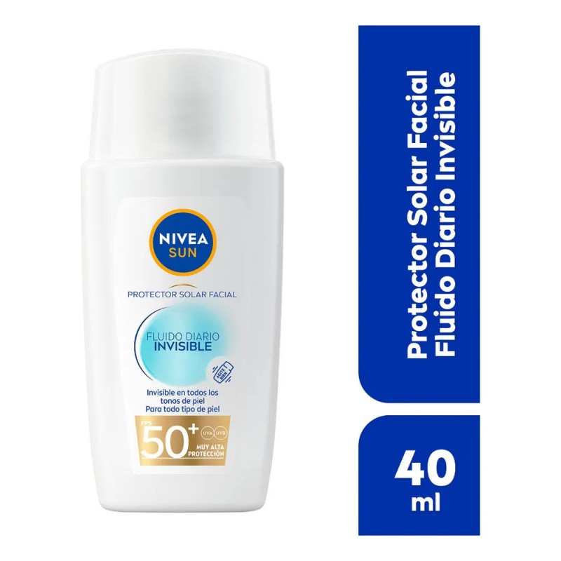 Protector Solar Facial NIVEA SUN Fluido Diario Invisible + Antioxidantes
