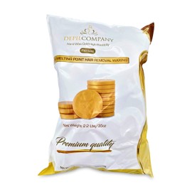 Depilcompany Gold, Natural Hard Hair Removal Wax, Low Melting Point, For Hair Removal Anywhere On The Body, 2.2 Pounds