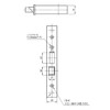 MIWA-LA Case Only Backset (BS): 2.5 inches (64 mm); Door