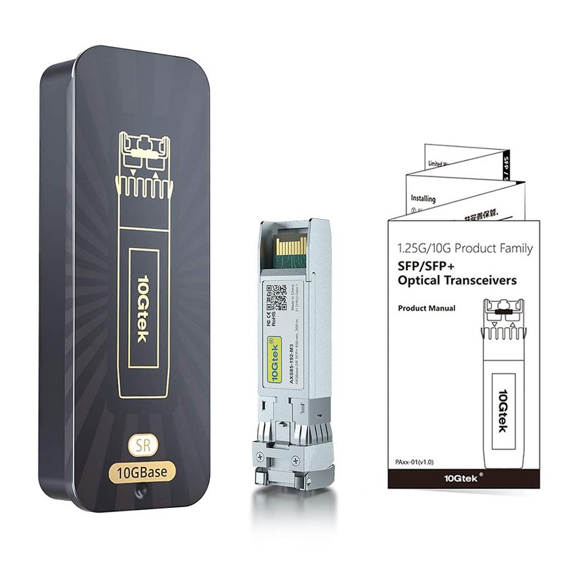 10GBase-SR SFP+ Module, 10G 850nm MMF, Up to 300m, Optical
