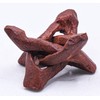 1PC 2" Carved Wood Tripod Cobra Stand Polished Three Prong