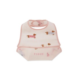 Gelato Pique PNK PBGG255747 Dachshund Pattern Eating Bib, Unisex Baby, Free Size