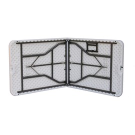 Correll CP3072FM Light Weight Blow Molded Fold in Half Table, For Easy Transportation, Rectangular, 30"x72", Gray Granite