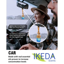 Ikeda scents Ikeda scents Car Air Fresheners for Men | New Smell Freshener with Odour Eliminator Technology Long Lasting Fragrance Accessories Perfume Diffusers