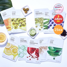 The Face Shop ground mask sheet 20g x 25 sheets, pomegranate / 더페이스샵 갈아만든 마스크시트 20g x 25매, 석류