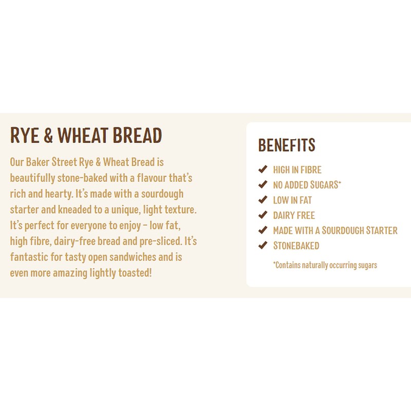 Baker Street Rye Wheat Bread | Pack of 4 |