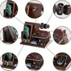 Multi-functional Wooden Telephone Extension Base Father's Gift Bedside Table Desktop