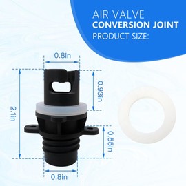 Zafina-UP 2Pcs Electric Pump for Halkey-Roberts (HR) Valve Adapters, Paddle Board Pump Nozzle Replacements with 3 Gaskets for Perfect Connection