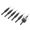 6pcs Countersink Drill Bit Set 82 Degree Chamfer 1/4 Inch