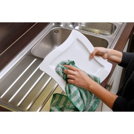 Bamboo Tea Towels Turbo Products Super Absorbent & Ultra Soft – Abtrocken Sheets Universal for Home and Office, Green/White, 5