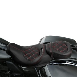 PEGSTREAMLINER Low Profile Pillion Passenger Rider Seat Fit for Harley Touring Road King Ultra CVO Limited Street Glide Road Glide CVO Special Models 2009-2023