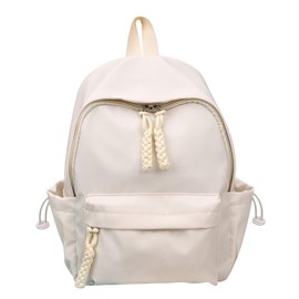 Copbopwn Kids Backpacks for Girls and Boys School Bags Waterproof Rucksack Solid Color School Backpack Casual Day Pack for School Travel Lightweight Rucksack for Girls Boys School (white)