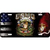 US Marine Corps USMC Bull Dog Bite First License Plate
