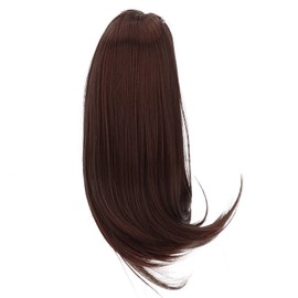 8in to 9in Doll Hair Wig High Temperature Fiber Mesh Long Curly Doll Hair Replacement for 1/3 Doll Brown