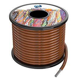 12awg Silicone Electrical Wire Cable 30ft Brown 12 Gauge Hookup Wires kit Stranded Tinned Copper Wire Flexible and Soft High Temperature Resistance