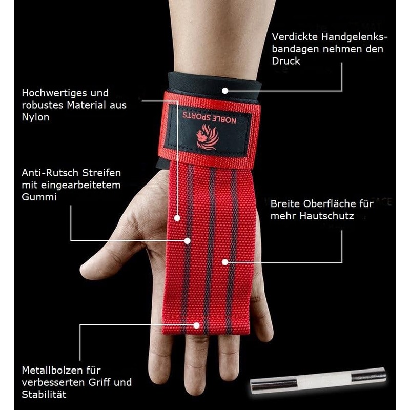 Generisch Noble Sports-Fast Grip/Lifting Straps Heavy Weights Lifting Made Easy