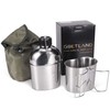 Goetland Stainless Steel WWII US Army Canteen Water Bottle Military