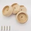Btibpse Round Closet Rod Flange Wood Closet Pole Socket End