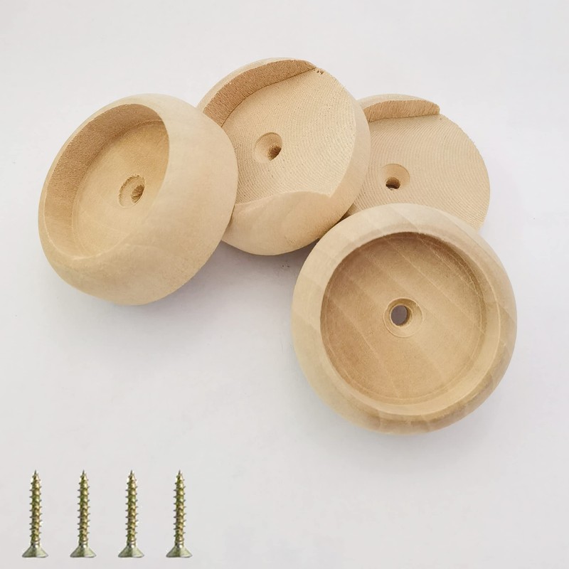 Btibpse Round Closet Rod Flange Wood Closet Pole Socket End