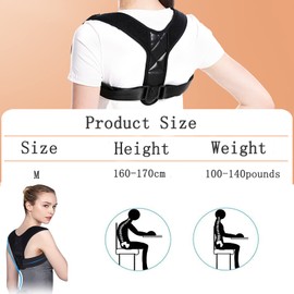 FIBOUND 2 Pieces Back Posture Trainer, Premium Back Straightener for Confident Appearance for Men and Women with Bodydynamic Elastic, Shoulder and Neck