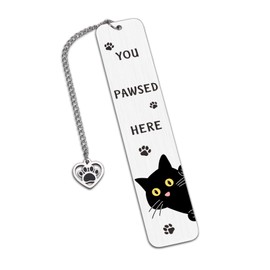 Cat Bookmarks for Kids Women Black Cat Gifts for Cats Lovers Cats Themed Gifts for Girls - Book Marks for Reading Women Stocking Stuffers for Teen Boys Girls Cute Bookmarks Halloween Basket Stuffers