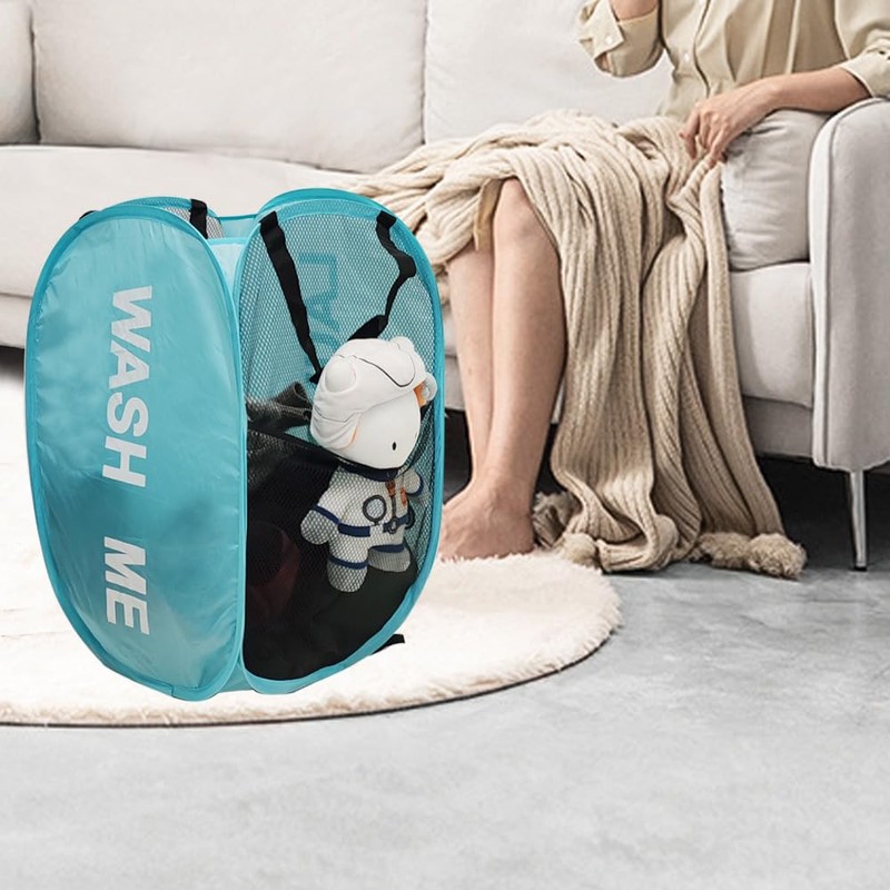 Aplter Mesh Pop Up Laundry Hamper with Handles, Collapsible Laundry