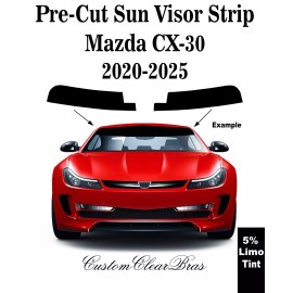 American Made Films Pre-cut Sun Visor Strip 5% Limo Window Tint For 2020 - 2024 2025 Mazda CX-30