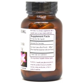 BARLOWE'S HERBAL ELIXIRS Curcuma Comosa Powder | 600 mg | 60 Vegi-Capsules | Glass Bottles | No Stearates