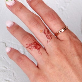 Mini Stick-On Transfer Tattoo Sticker (Henna Style) Butterfly B 5ea