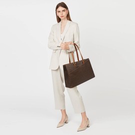 Queenoris Tote Bag for Women, 15.6 inch Laptop Large Capacity Top Handle Handbag Work Bags Waterproof Computer Bag Office Briefcase