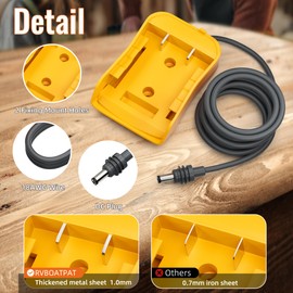 RVBOATPAT 3.28FT Starlink Mini Power Cable for 20V Battery, Battery Adapter Direct to Starlink Mini DC 18AWG Power Cable