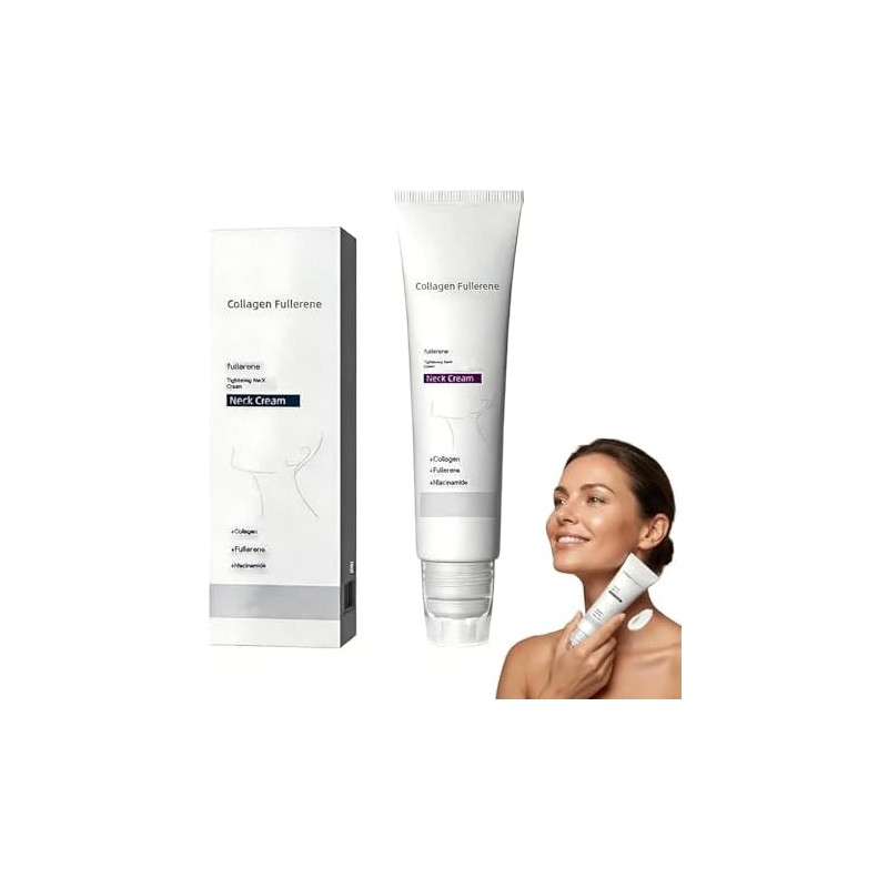 Magic Collagen Fullerene Neck Cream,Neck Skincare with Collagen Peptides, Reduces