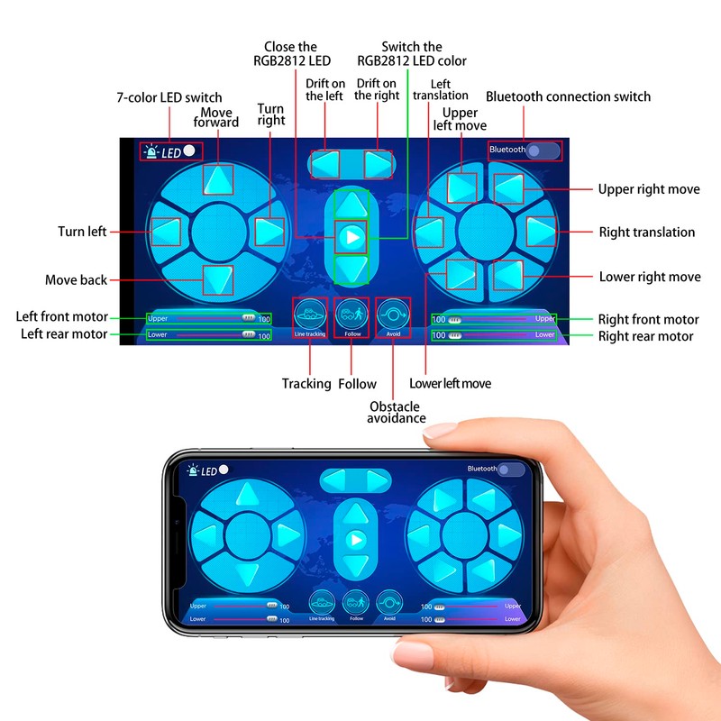 KEYESTUDIO Microbit 4WD Mecanum Car Kit V2 (with Micro:bit V2)